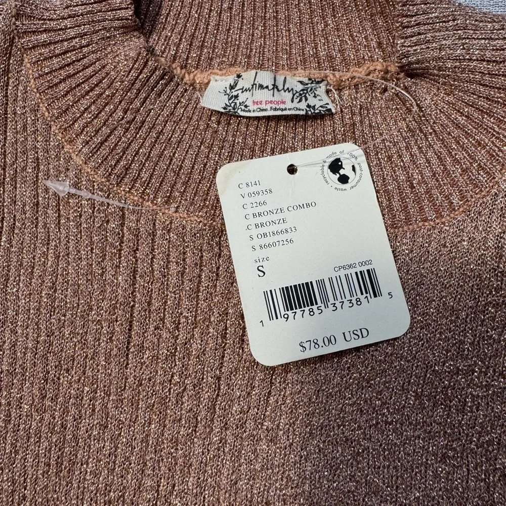 NWT New Free People Luxe Life Bronze Bodysuit Size S